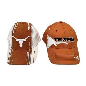 Texas Longhorns Reebok Strapback Hat & Drew Pearson Series Hat 2 NCAA Caps